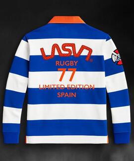 POLO MANGA LARGA DE HOMBRE LASAL RUGBY AZUL