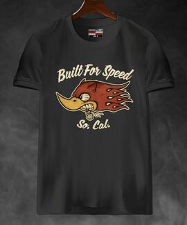 CAMISETA DE HOMBRFE LASAL BUILD NEGRO DESGASTADO