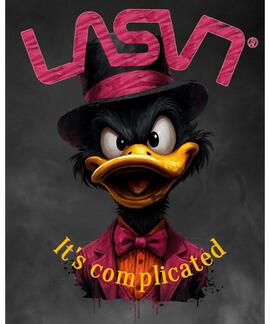 CAMISETA DE HOMBRFE LASAL COMPLICATED NEGRO DESGASTADO