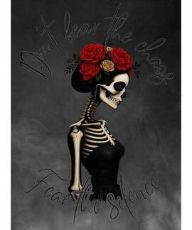 CAMISETA DE MUJER LASAL CHAOS GRIS