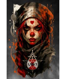 CAMISETA DE MUJER LASAL CORAZONES NEGRO DESGASTADO