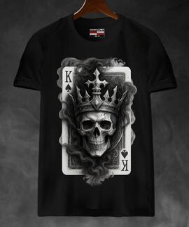 CAMISETA DE HOMBRE LASAL CARD NEGRO DESGASTADO