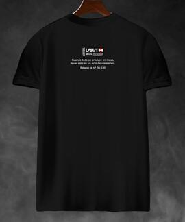 CAMISETA DE HOMBRE LASAL CARD NEGRO DESGASTADO
