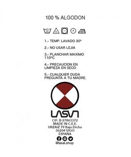 CAMISETA DE HOMBRE LASAL CARD NEGRO DESGASTADO