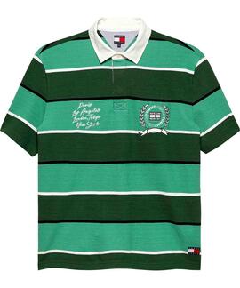 POLO RUGBY DE RAYAS RELAXED FIT CON BORDADO SHADOW PINE STRI