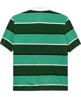 POLO RUGBY DE RAYAS RELAXED FIT CON BORDADO SHADOW PINE STRI