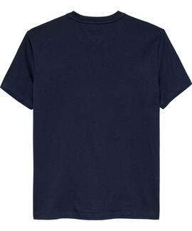 CAMISA DE PUNTO CON LOGO DE FIRMA DARK NIGHT NAVY