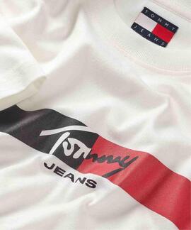 CAMISETA DE PUNTO CON LOGO DE FIRMA ECRU