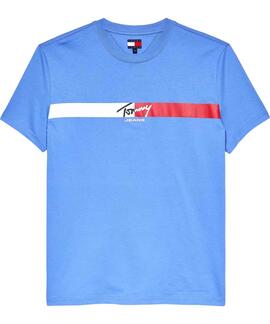 CAMISETA DE PUNTO CON LOGO DE FIRMA BLUE TWILIGHT