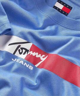 CAMISETA DE PUNTO CON LOGO DE FIRMA BLUE TWILIGHT