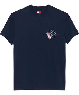 CAMISETA SIGNATURE REGULAR FIT CON LOGO TRASERO DARK NIGHT N
