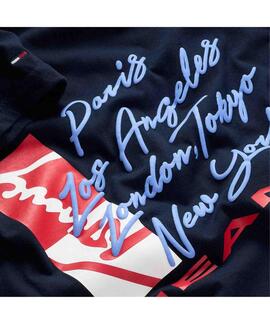 CAMISETA SIGNATURE REGULAR FIT CON LOGO TRASERO DARK NIGHT N