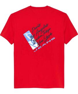 CAMISETA SIGNATURE REGULAR FIT CON LOGO TRASERO RAPID RED