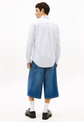 CAMISA OXFORD DE RAYAS REGULAR FIT BLUE TWILIGHT STRIPE