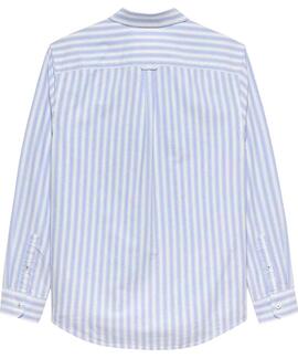 CAMISA OXFORD DE RAYAS REGULAR FIT BLUE TWILIGHT STRIPE