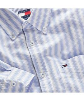 CAMISA OXFORD DE RAYAS REGULAR FIT BLUE TWILIGHT STRIPE