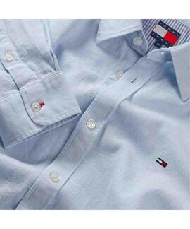 CAMISA DE MEZCLA DE LINO REGULAR FIT SWEET BLUE