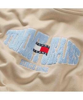 SUDADERA CON CAPUCHA RELAXED FIT CON BANDERA ONDULADA WHITE