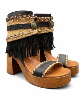 SANDALIA NEMONIC 2502 SIOUX SAUVAGE NEGRO