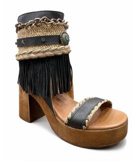 SANDALIA NEMONIC 2502 SIOUX SAUVAGE NEGRO