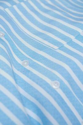 CAMISA LIGHTDENIM LOOSE FIT RAYAS AZULES