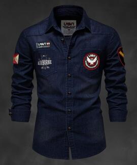 SOBRECAMISA DE HOMBRE LASAL AIR DENIM AZUL OSCURO