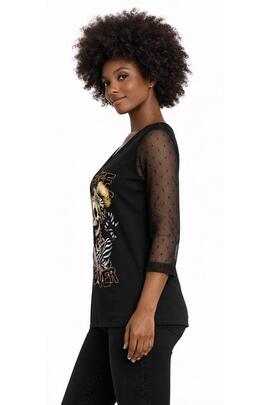 CAMISETA MANGA LARGA LASAL COFFE LOVER NEGRO