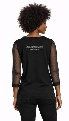 CAMISETA MANGA LARGA LASAL COFFE LOVER NEGRO