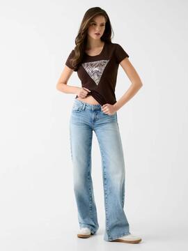 CAMISETA ZEBRA TRIANGLE SLIM FIT REGAL BROWN MARRÓN