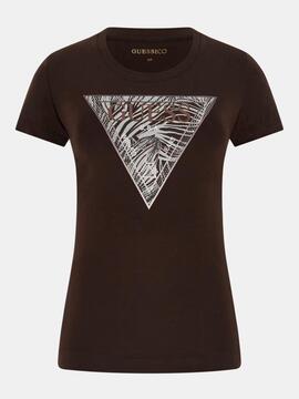 CAMISETA ZEBRA TRIANGLE SLIM FIT REGAL BROWN MARRÓN