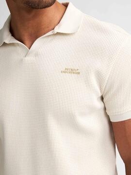 POLO DE MANGA CORTA TEXTURIZADO REGULAR FIT SEASHELL