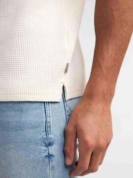 POLO DE MANGA CORTA TEXTURIZADO REGULAR FIT SEASHELL