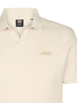 POLO DE MANGA CORTA TEXTURIZADO REGULAR FIT SEASHELL