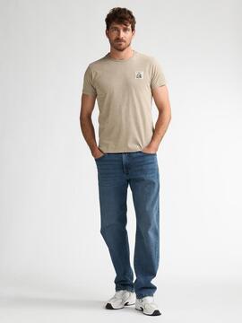 CAMISETA CON LOGO MINERAL REGULAR FIT LIGHT TAN