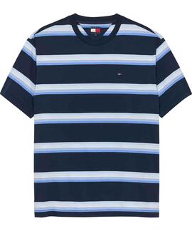 CAMISETA MANGA CORTA RELAXED FIT DE RAYAS SWEET BLUE STRIPE