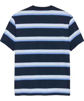 CAMISETA MANGA CORTA RELAXED FIT DE RAYAS SWEET BLUE STRIPE