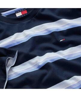 CAMISETA MANGA CORTA RELAXED FIT DE RAYAS SWEET BLUE STRIPE