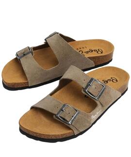 SANDALIAS DE MUJER OBAN SUEDE W 951 TAUPE BEIGE