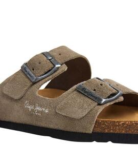 SANDALIAS DE MUJER OBAN SUEDE W 951 TAUPE BEIGE