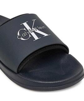 CHANCLAS CK RUBBER NEOPRENE TRIPLE BLACK