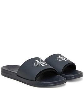 CHANCLAS CK RUBBER NEOPRENE TRIPLE BLACK