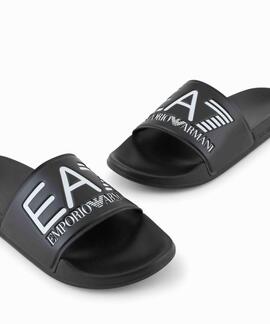CHANCLAS EA7 SCARPE MAXILOGOTIPO BLACK BEAUTY