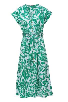 VESTIDO CAMISERO MIDI ESTAMPADO CON CINTURÓN