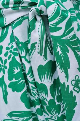 VESTIDO CAMISERO MIDI ESTAMPADO CON CINTURÓN