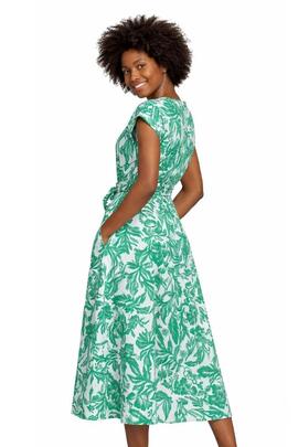 VESTIDO CAMISERO MIDI ESTAMPADO CON CINTURÓN