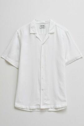 CAMISA MANGA CORTA EN DENIM LIGERO LYOCELL BLANCO