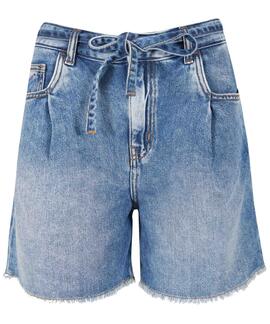 PANTALÓN VAQUERO CORTO CON LYOCELL MID WASH STONE