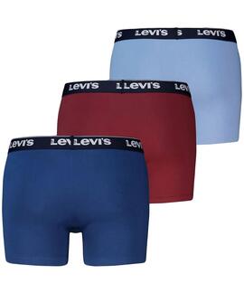 PACK DE 3 CALZONCILLOS BOXER BRIEF LEVI'S® MEN REPEAT BLUE