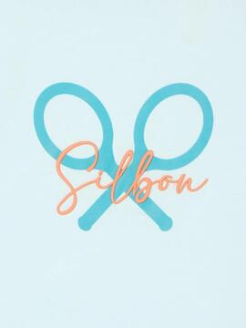 CAMISETA WOMAN CLÁSICA RAQUETA VERDE AGUA