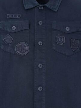 SOBRECAMISA PARCHES AZUL MARINO